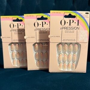 OPI xPRESS/ON 3 sets Gel-Like Manicure Press On Nails Rainbow Long A Me-For-All